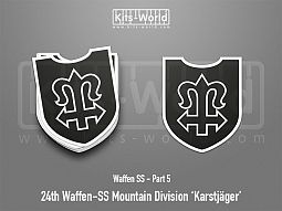 Kitsworld SAV Sticker - Waffen SS - 24th Waffen-SS Mountain Division ‘Karstjäger’ 